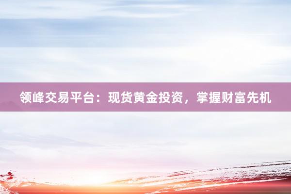 领峰交易平台：现货黄金投资，掌握财富先机