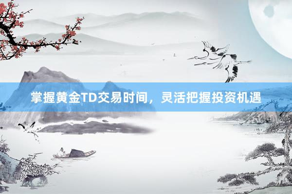 掌握黄金TD交易时间，灵活把握投资机遇